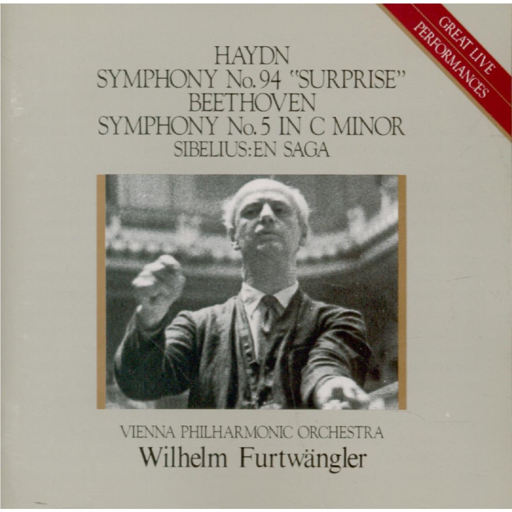 HAYDN - Furtwängler - Symphonie n°94 en do majeur Hob.I:94 'Surprise' Stockholm, 25 septembre 1950 - import Japon..